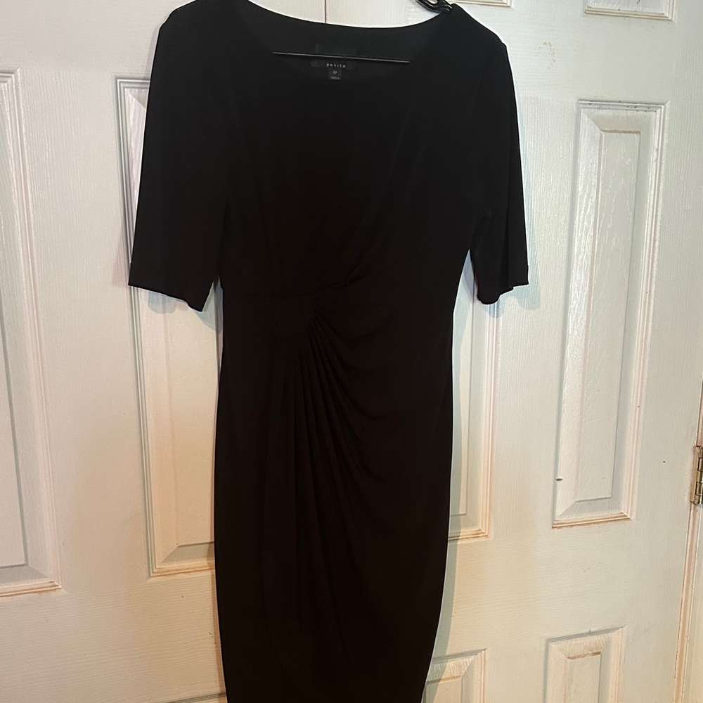 Elegant Black Rouched Dress